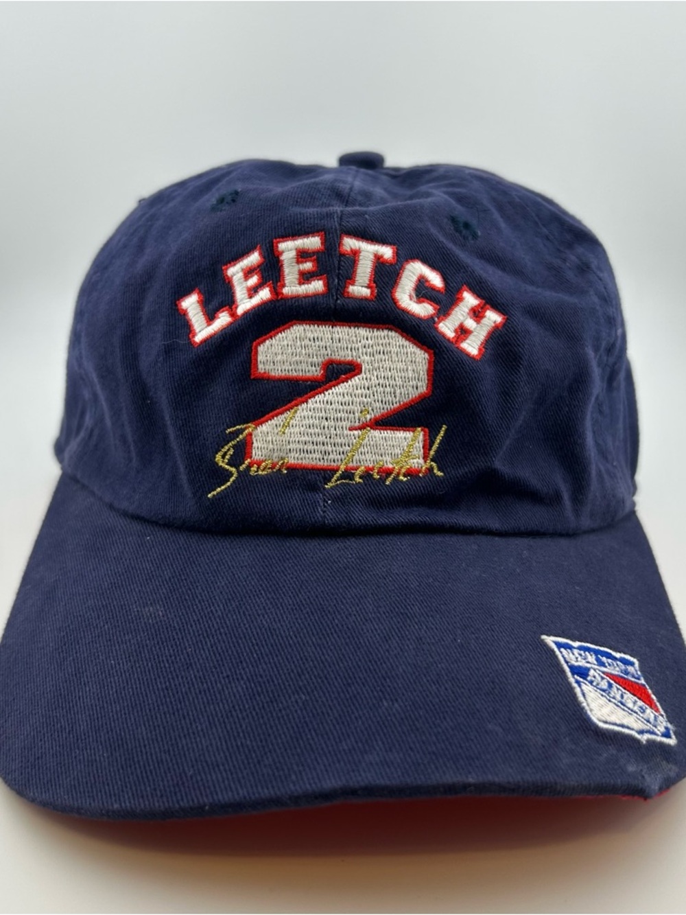 Brian Leetch #2 New York Rangers Hat NHLPA Vintage Strapback Cap
